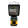 Dewalt Compatible 18v White & Orange LED Light with USB Charger