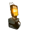 Makita Compatible 18v White & Orange LED Light with USB Charger