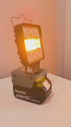 Makita Compatible 18v White & Orange LED Light with USB Charger