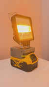 Dewalt Compatible 18v White & Orange LED Light with USB Charger